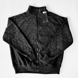 RAW-GEAR  Polar Fleece BLACK Track Jacket nwt size small